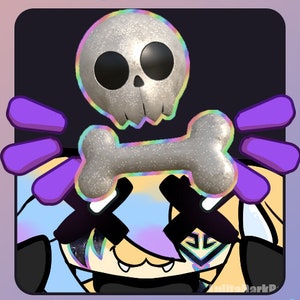 VTuber Plus Throwable Asset | Halloween Bones | Stream Asset