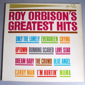 Roy Orbison - Roy Orbison&#39;s Greatest Hits - Vinyl LP Record - VG Vinyl - Jacket Vg+ (Monument Records MLP 8000) - 1962