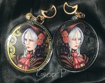 The Doll - Bloodborne inspired Acrylic Charm - 3" Double Sided w/ Gold Foil -