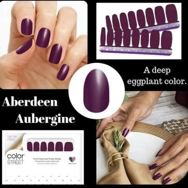 Color Street Nail Strips - Aberdeen Aubergine