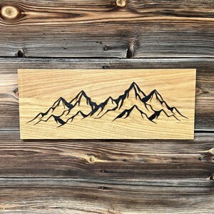Tableau Mural En Bois 3D "Amoureux De La Montagne" - Déco Alpiniste, Motif Montagnes, Fabriqué En Allemagne