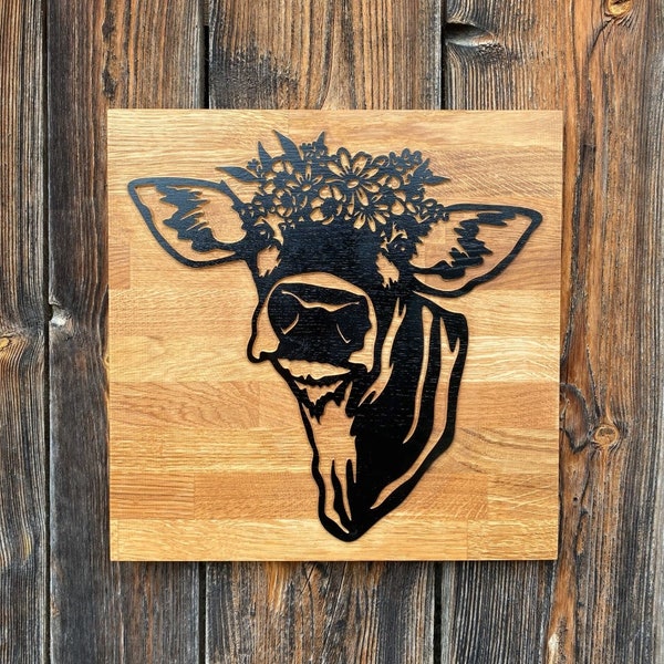 Brown Cow Yard Art Etsy
