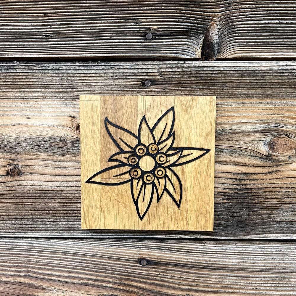 Boîte à Bijoux En Bois Coeur Savoyard Avec Edelweiss - Pièce Artisanale Des Sculpteurs Du Lac, Occasion