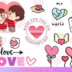 Love Svg- Valentine svg bundle-  Digital Prints - Svg File For Cricut - Cut File For Cricut-Svg Png Eps Pdf Dxf