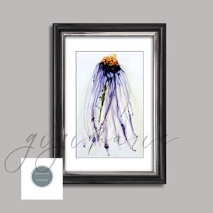 Fading Glory: Ethereal Abstract Floral Art | Purple & Gold Energy | Digital Download for Modern, Nature-Inspired Wall Décor