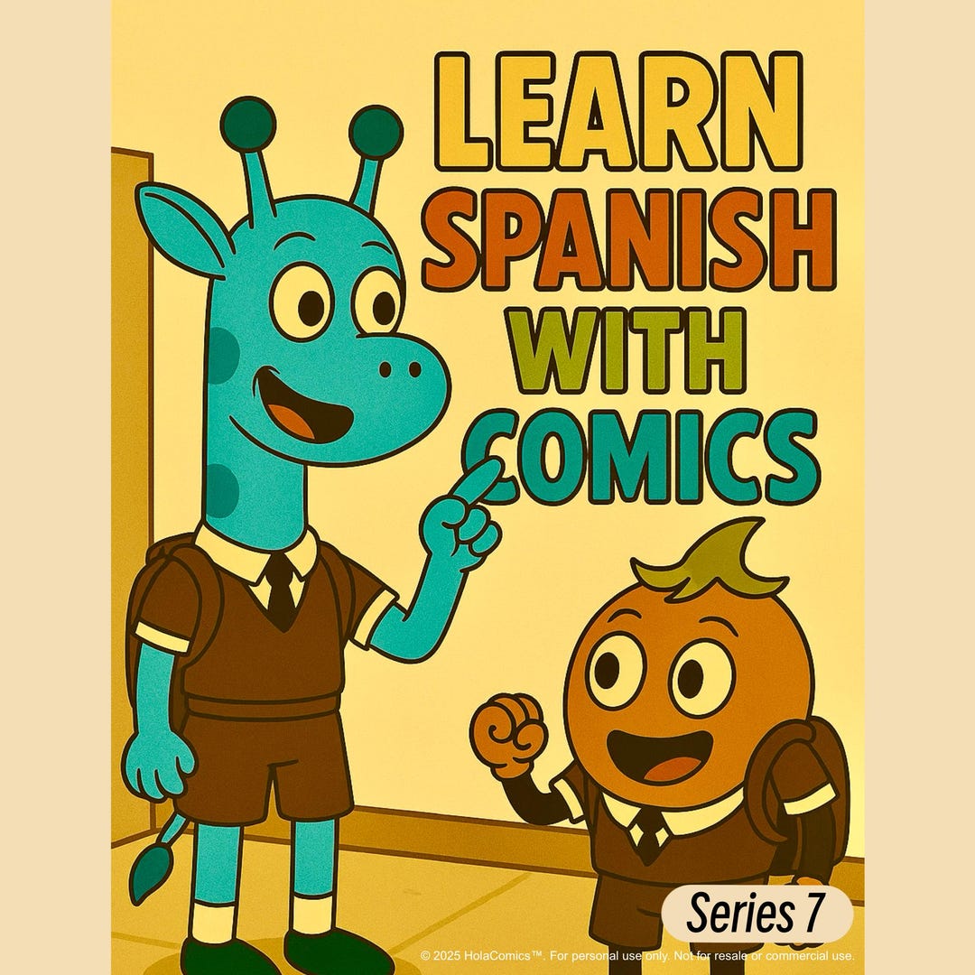 School Routine Comic Spanish Spanish Comic Book A1-A2: Back to School Story | Instant Download - Etsy