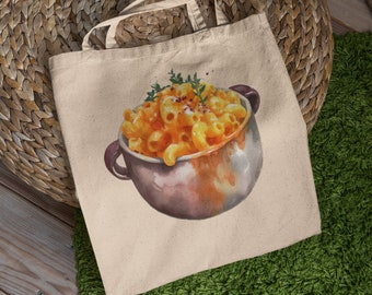 Katoenen draagtas aquarel Mac and Cheese