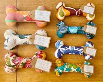 Stylish Plush Dog Toy Bones | 10% off 2 or more | Various Patterns 1 | With or Without Squeaker