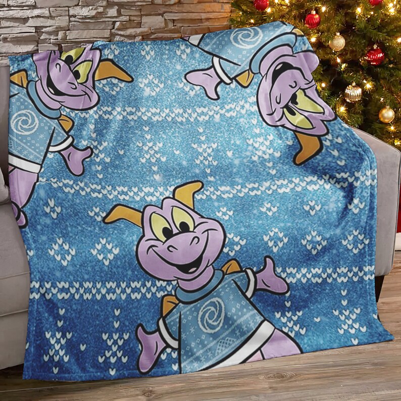 Disney Figment Epcot Purple Dragon Blanket Figment Gifts Etsy