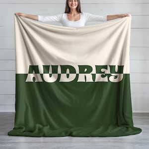 Custom Name Blanket, Ultra Soft Personalized Throw, Cozy Blanket for Home & Gift, Unisex Blanket, Fleece, Sherpa, Minky Blanket, Kids Xmas