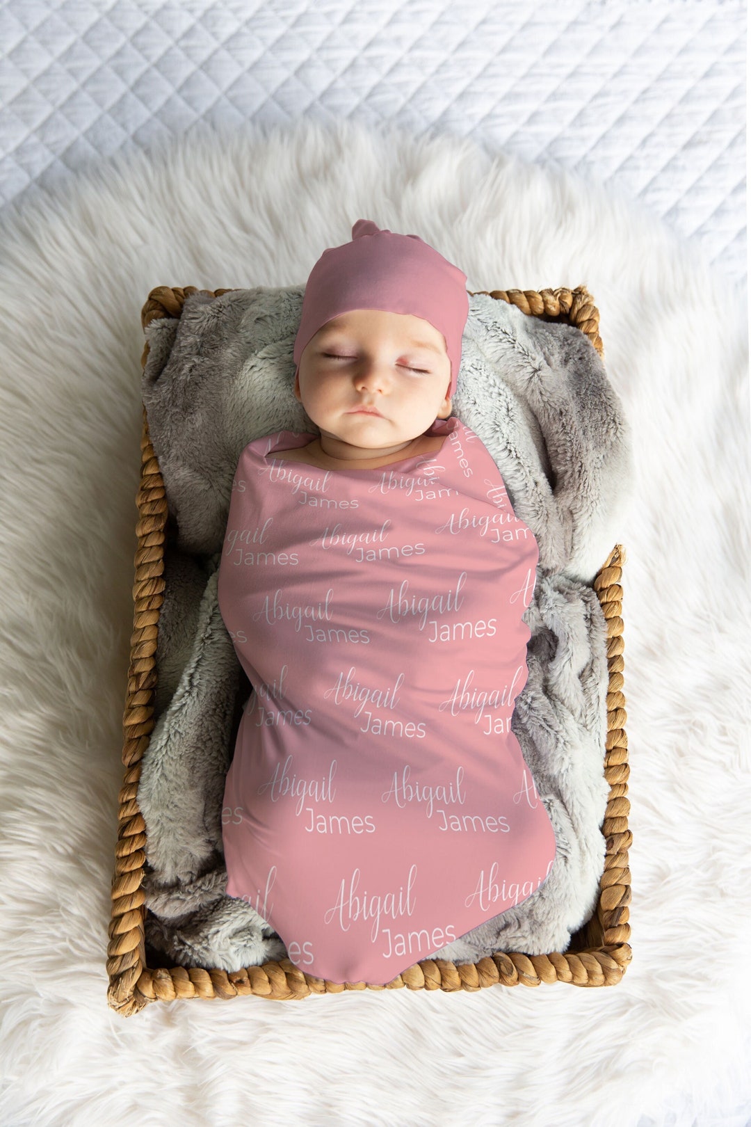 Personalized Baby Name Swaddle, Custom Baby Gift, Baby Shower Gift