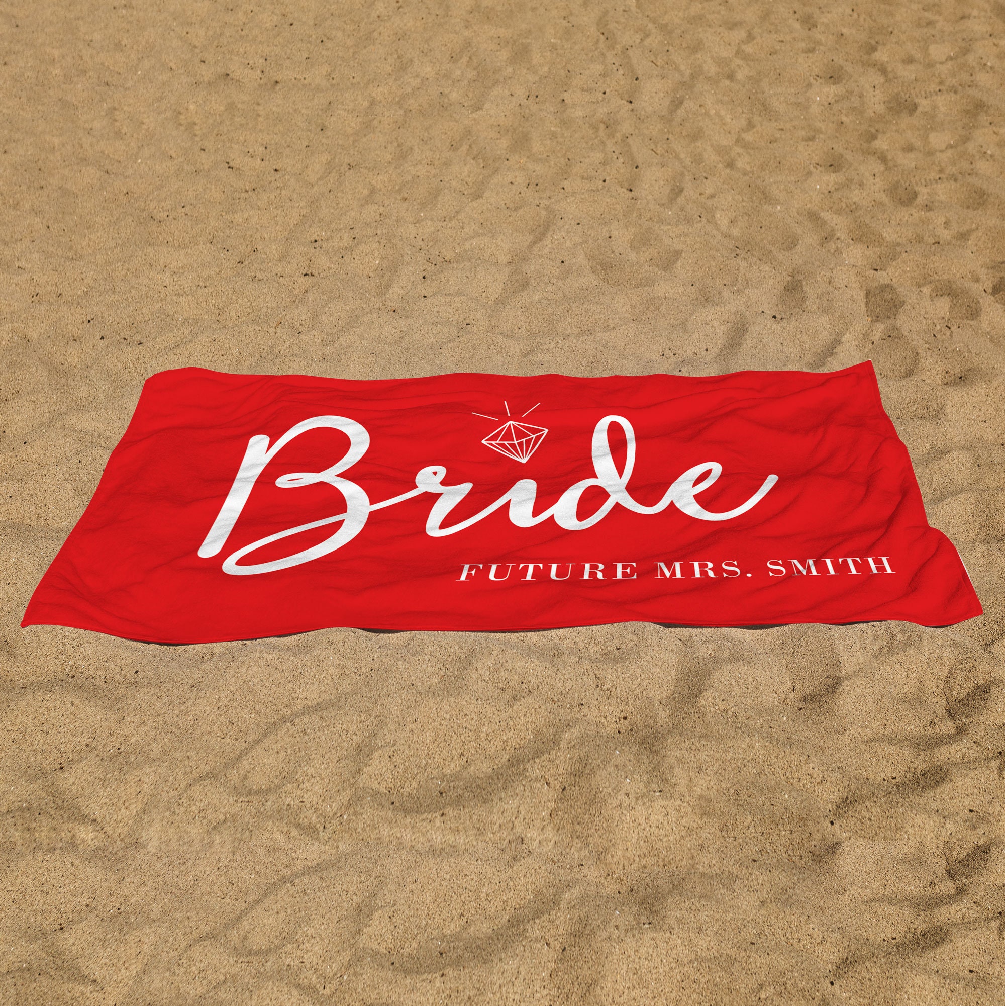 Bride and Bridesmaid Custom Beach Towel Bride Beach Towel Etsy