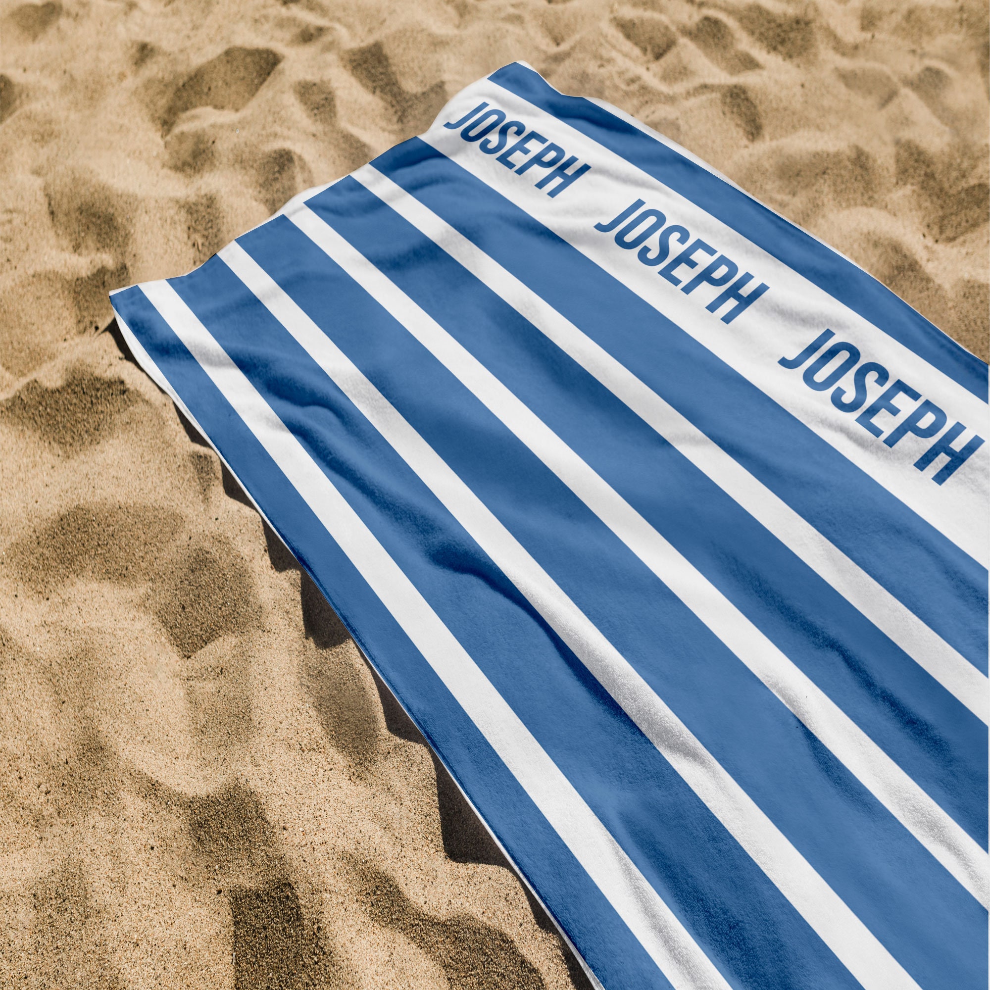 Personalized Brand Beach Towels For AIRBNB and VBRO, Vertical Lines Printed Beach Towel for Hotels, Personalized Beach Towel, Honeymoon Gift