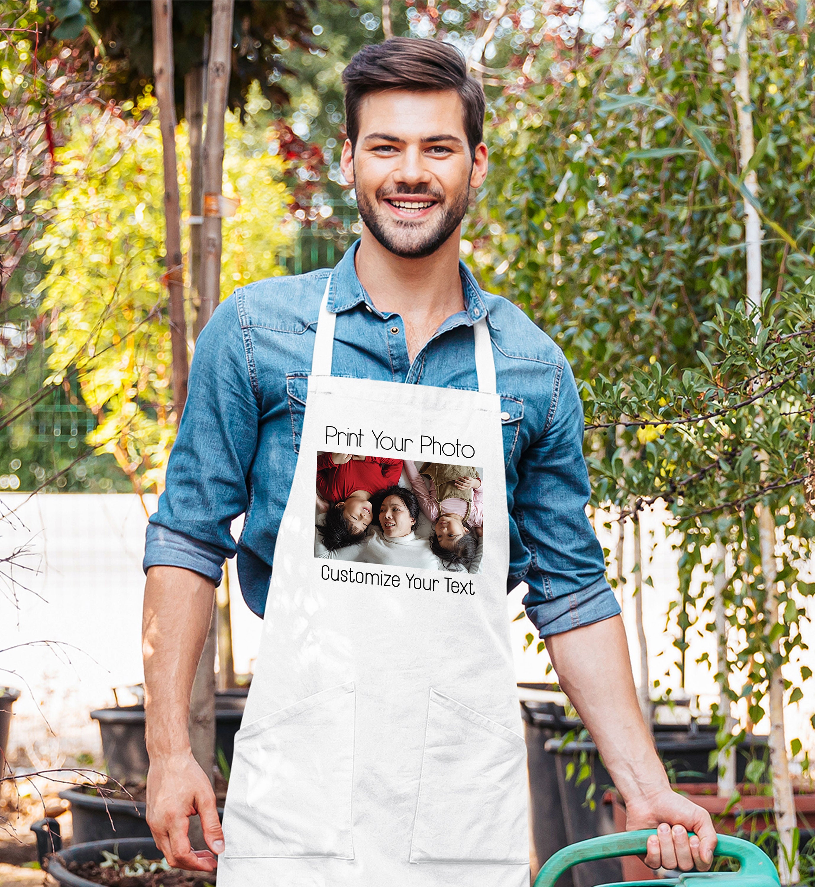 Custom Photo Apron Personalized Face Apron Funny Kitchen 