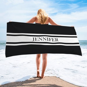 Name Beach Towel, Custom Name Beach Towel, Bride and Bridesmaid Custom Beach Towel, Personalized Beach Towel, Bachelorette Bride Towel