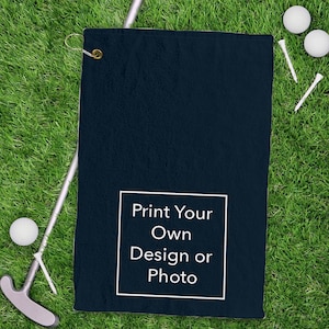 Custom Golf Towel, Print Your Own Golf Logo, Print Golf Club Design, Personalize Your Own Design, Gifts For Him, Golf Club, Gift For Dad,
