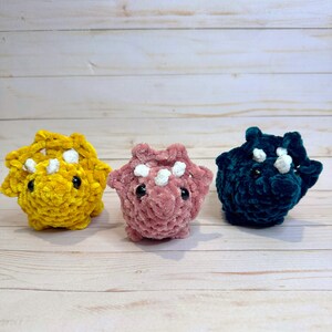Crochet Triceratops Plushie | Dinosaur Plush, Stuff Toy | Amigurumi Dinosaur