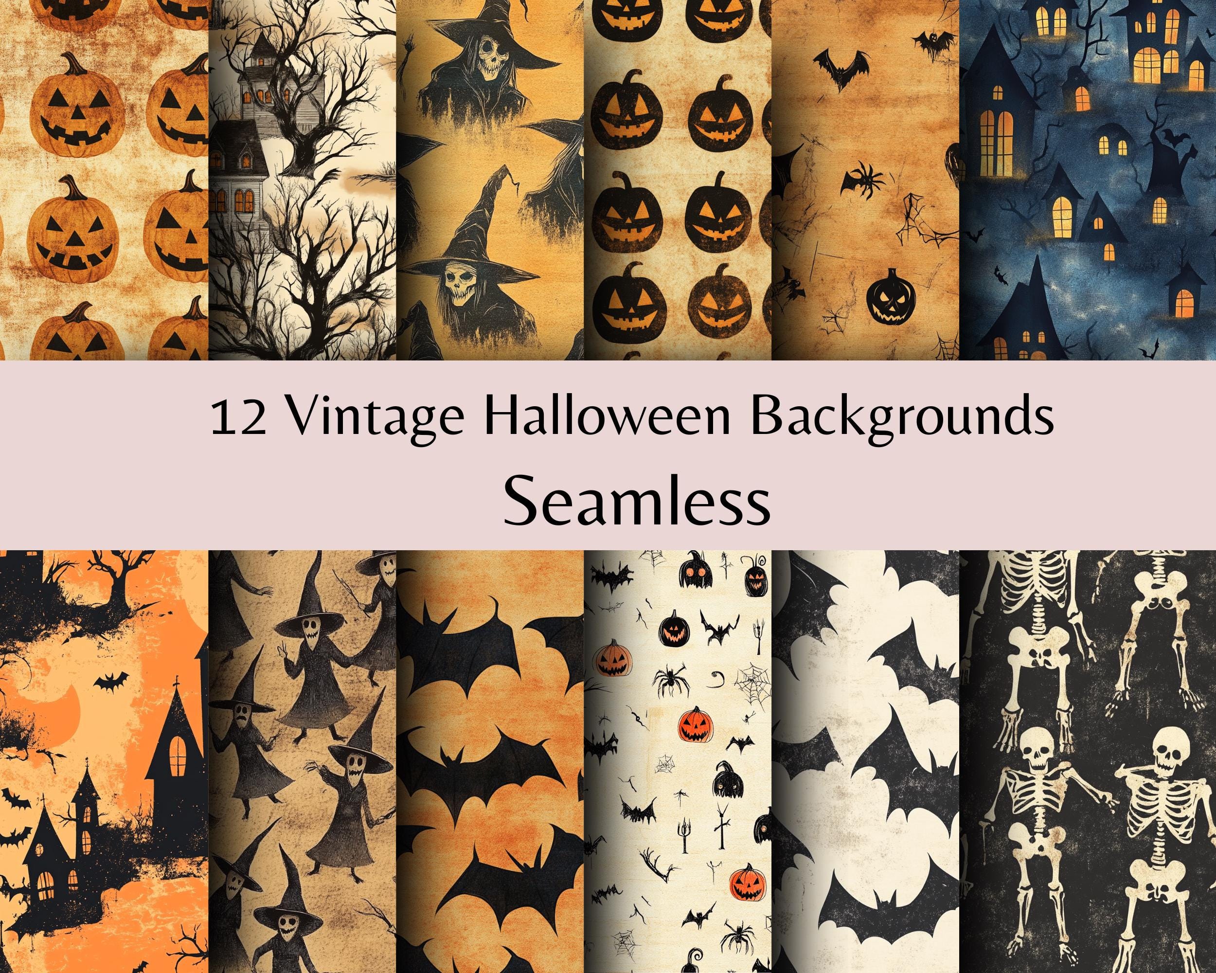 Vintage Halloween Digital Paper Bundle – Scrapbooking & Crafts (PLR) - Etsy