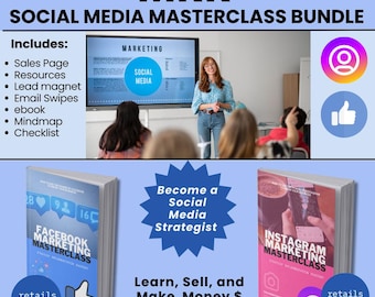 Masterclass de redes sociales (eBook) / Facebook, Instagram, Email Marketing (MRR)