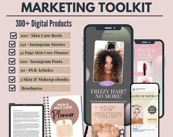 Spa & Salon Marketing Bundle | Editable Content, Planners (Digital Download)