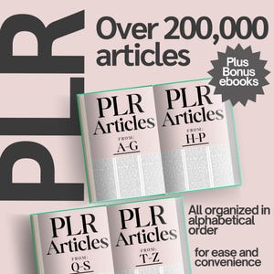 200.000 PLR-artikelen in alfabetische volgorde – uitgebreide collectie met alle niches en onderwerpen voor contentcreatie en wederverkoop, PLR