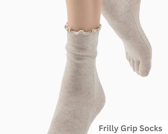 Frilly Grip Socks | Non-slip Sock | Pilate | Yoga | Barre | GYM | Women's socks