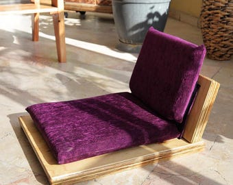 Floor seat, step board. Yoga and sports chair. Zippered with 2 cushions. housewarming gift