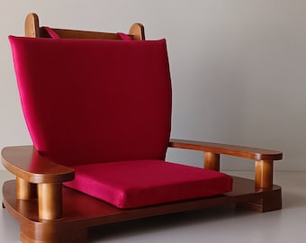 vloer stoelen. opvouwbaar zonder montage voor groter en comfortabeler zitten. Inclusief twee kussens met ritssluiting en een spons.