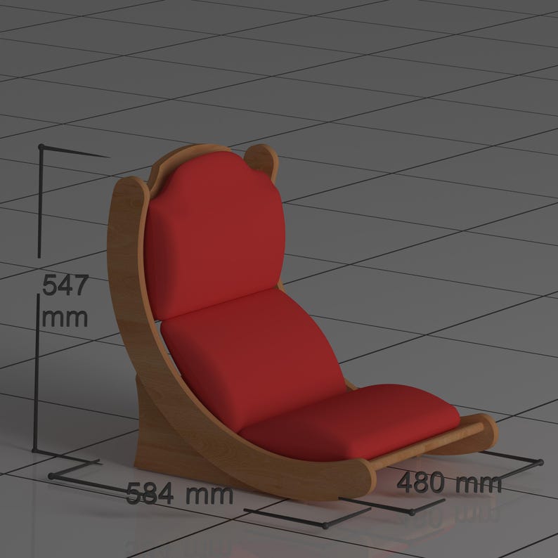 Floor chair, complete with cushion; fabric and wood color can be customized. image 13