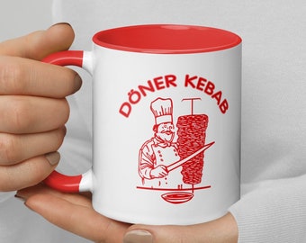 Döner Kebab Tasse - 325ml Ceramic Tasse, Witzige Meme Tasse, perfektes Geschenk für Foodies, Foodie Meme Tasse