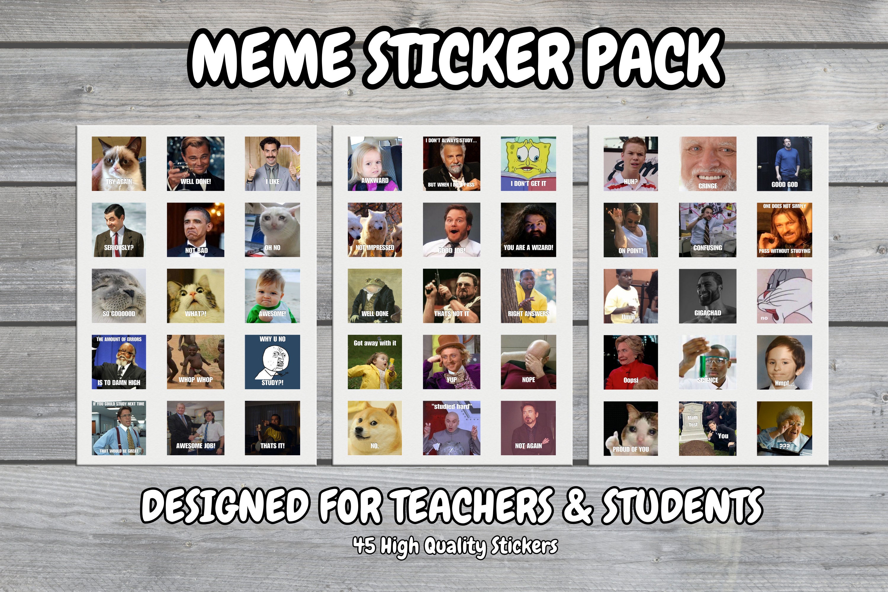 Text Box Memes Stickers for Sale