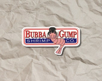 Bubba Gump Shrimp Co. Sticker | Forrest Gump Logo Movie Sticker | Perfect Gift for Movie Fans | 7.5cm Size