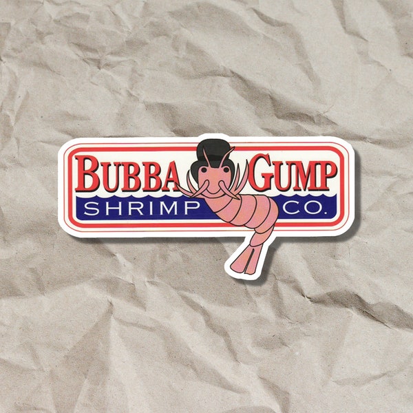 Bubba Gump Shrimp Co. Sticker | Forrest Gump Logo Movie Sticker | Perfect Gift for Movie Fans | 7.5cm Size