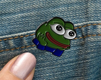 Pepe Meme Pin | PepeHappy | Enamel Pin Badge mit Verschluss