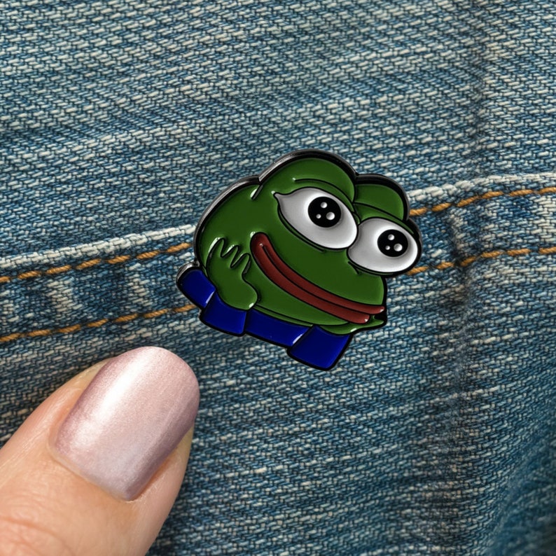 Pepe Meme Pin PepeHappy Enamel Pin Badge mit Verschluss Bild 1