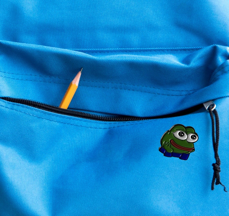 Pepe Meme Pin PepeHappy Enamel Pin Badge mit Verschluss Bild 2