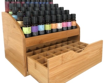 Essential Oil Storage | Bamboo Essential Oil Storage Box Holds Up To 15ml Bottles