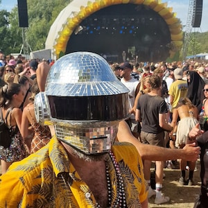 Disco Ball Military Helmet Goggles 