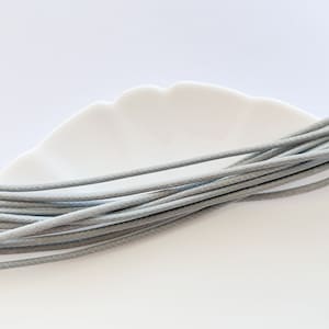 4x Grey cord for necklaces jewellery making | jewellery making supplies | necklace stringing cord | faux leather rope jewellery supplies