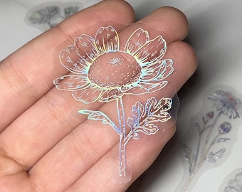 15 Pack holographic resin filler stickers, stickers for decorating laptops, Transparent shiny craft stickers for scrapbooking