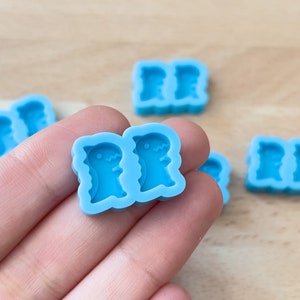 Mini stampo a forma di dinosauro per orecchini a bottone, stampi in resina epossidica, stampo per gioielli a forma di dinosauro per donna, stampi in silicone per gioielli in resina