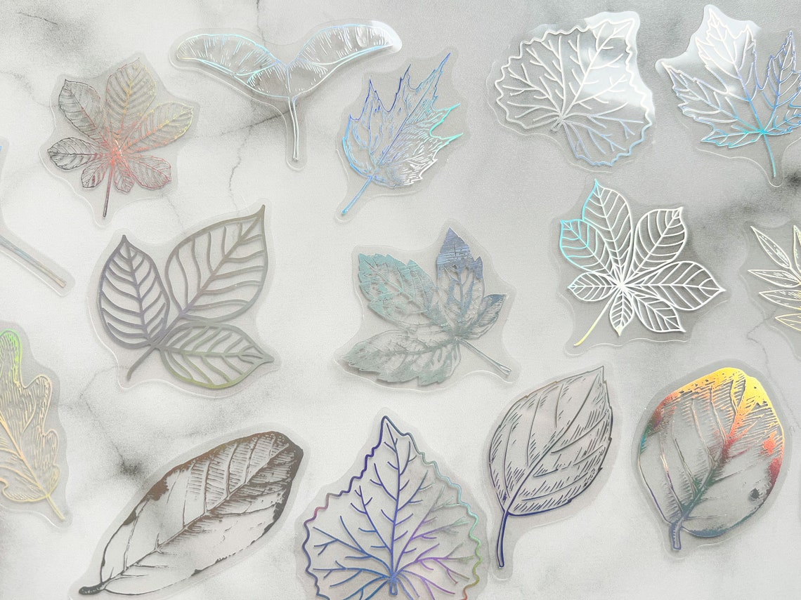 15 Pack Holographic Resin Filler Vinyl Stickers for Resin Coasters ...