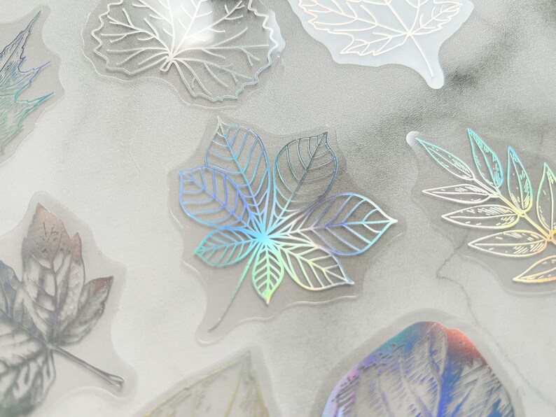 15 Pack Holographic Resin Filler Vinyl Stickers for Resin Coasters ...