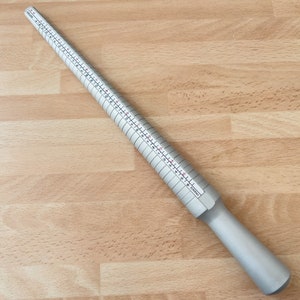 Aluminium Ring mandrel measuring tool, ring stick for sizing rings, jewellery craft supplies measuring stick