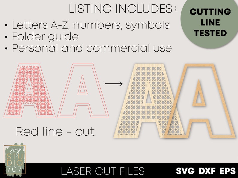Cane Rattan Alphabet Letters Numbers Svg Laser Cut Files Etsy UK