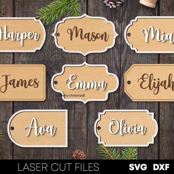 Stocking Name Tag - Etsy