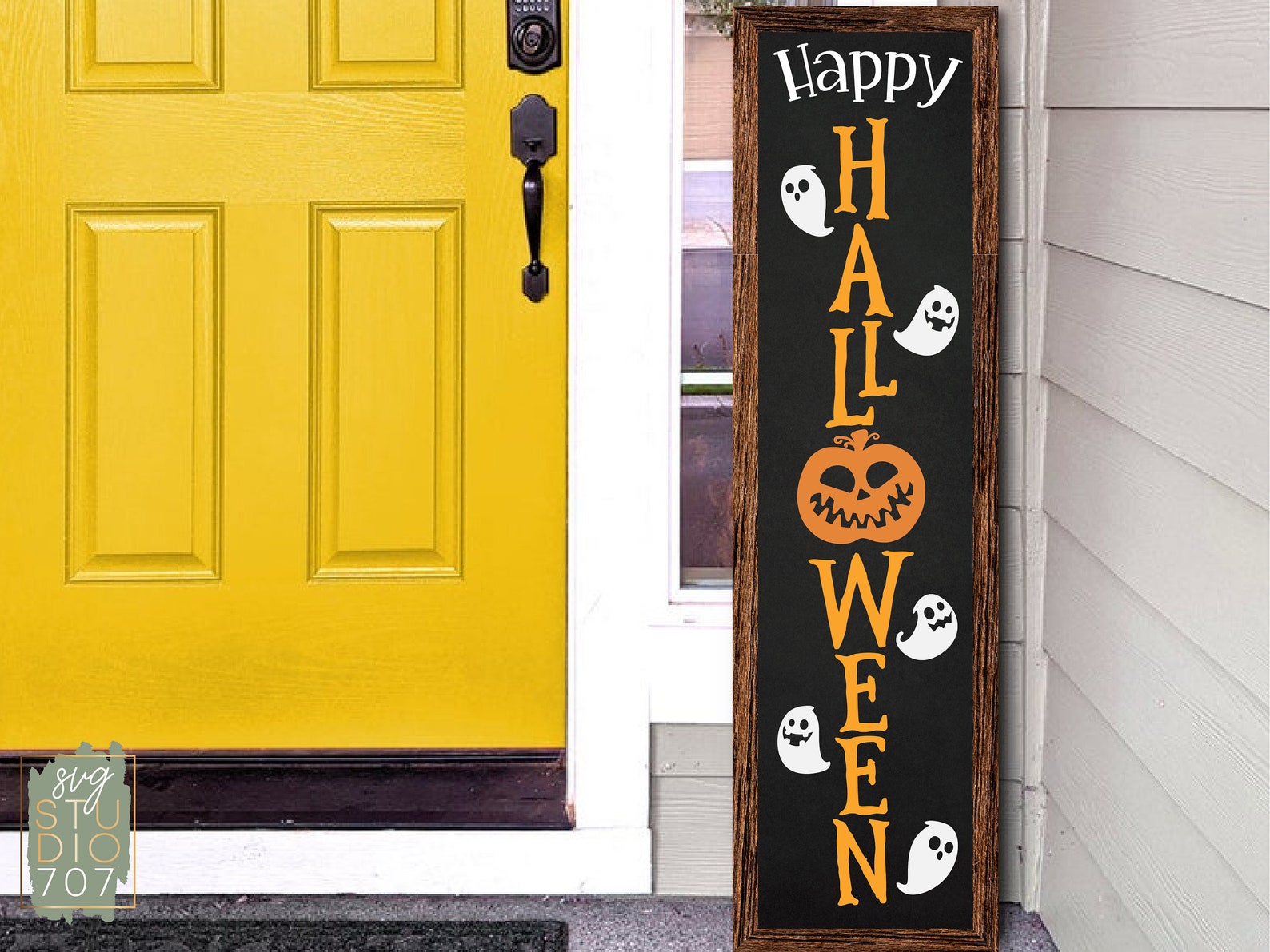 Halloween Porch Sign Svg Bundle Fall Porch Sign Svg Halloween Etsy