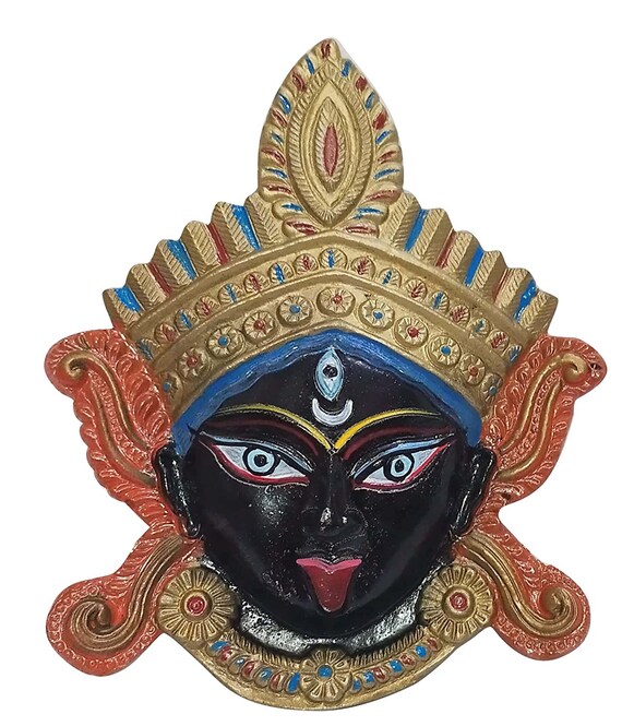 Kali MATA Face Goddess Maa Kali Nazar Battu for Home Entrance - Etsy Kali MATA Face Goddess Maa Kali Nazar Battu for Home Entrance - Etsy