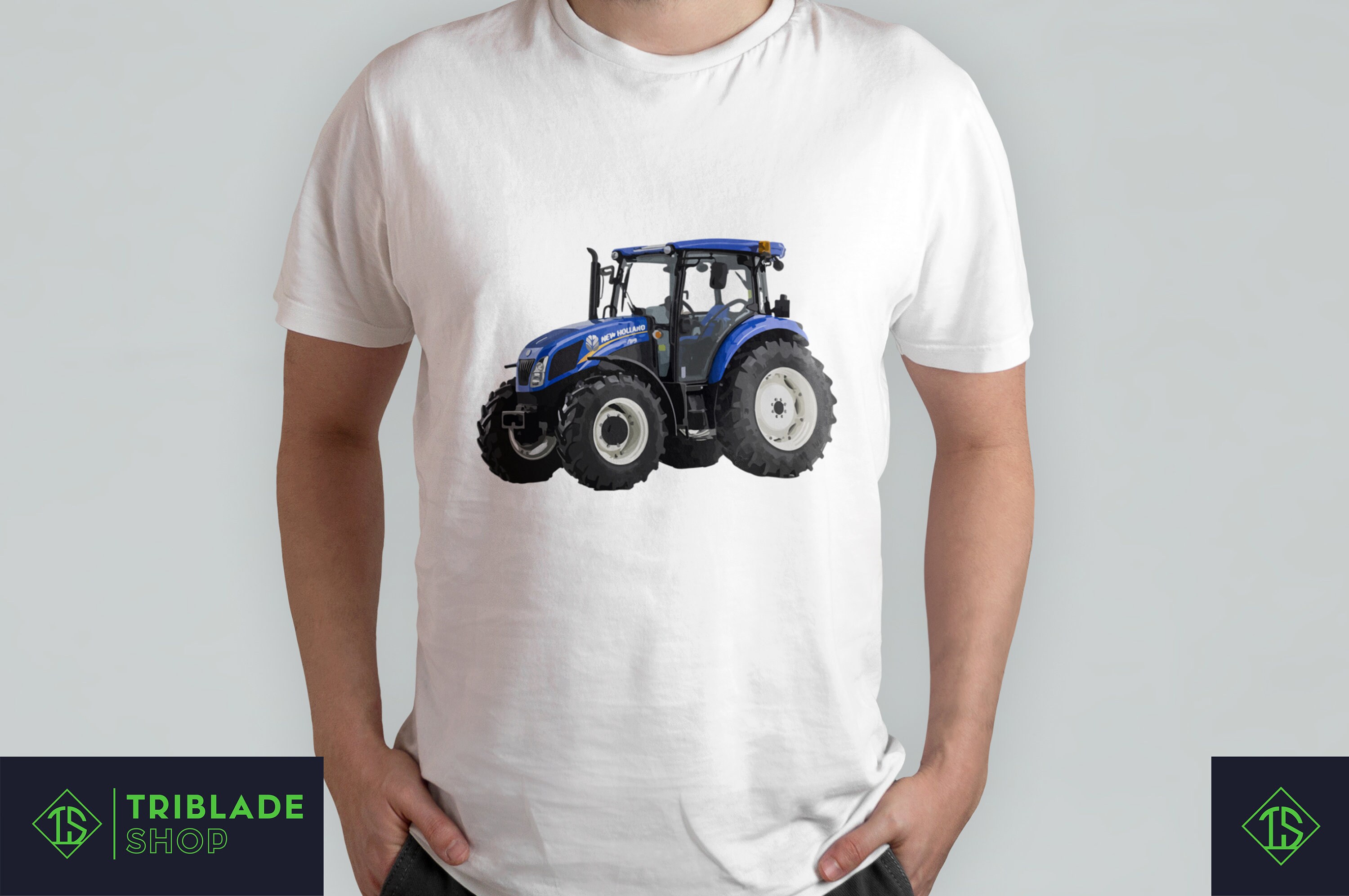 Farm Tractor New Holland SVG PDF PNG Prints Clipart Etsy