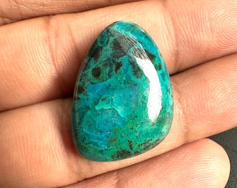 Stone Cabochon | Chrysocolla Gemstone | Natural Chrysocolla Cabochon | Flat Back Chrysocolla | Polished Chrysocolla | Green Chrysocolla Cab